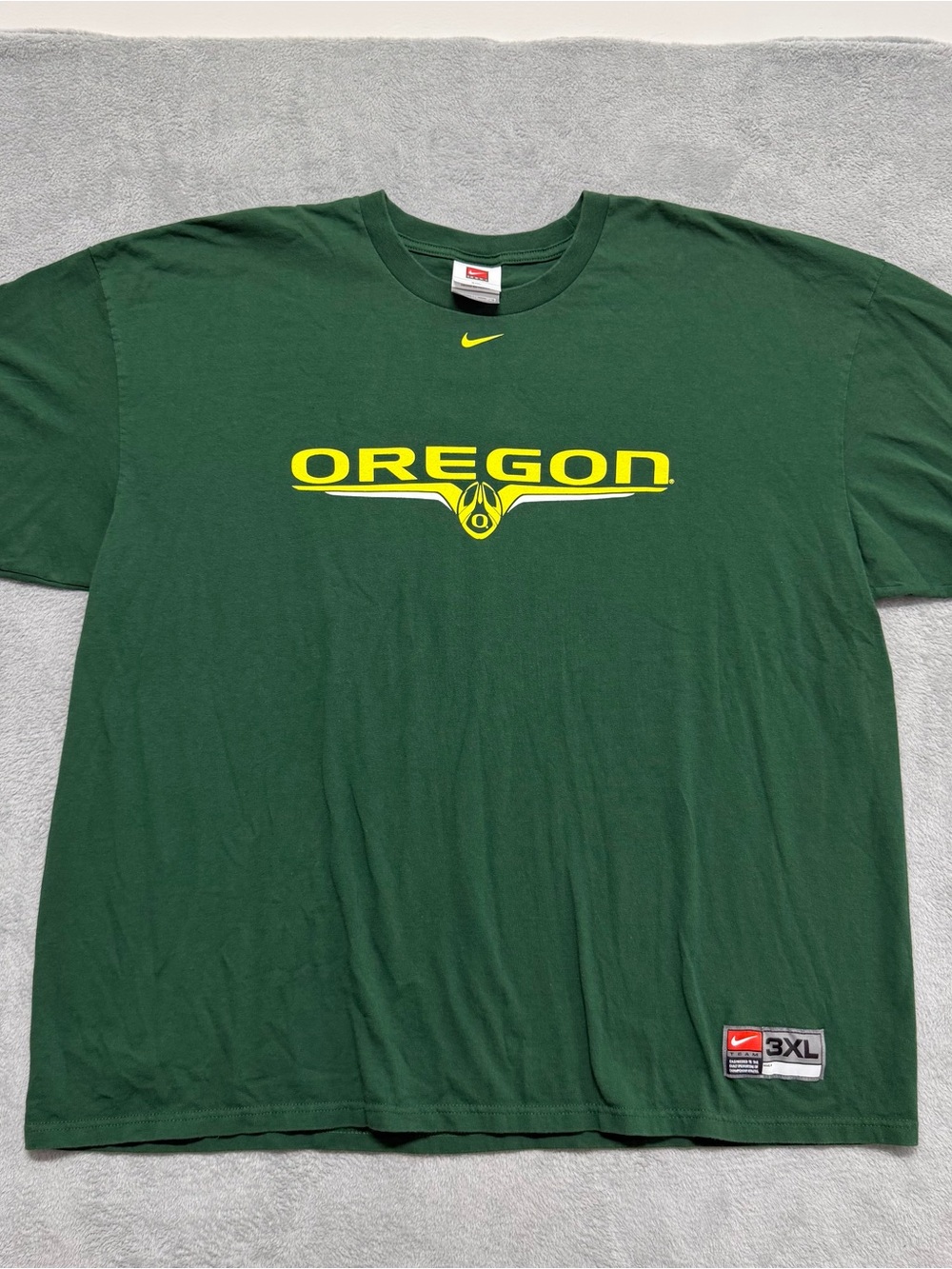 Vintage Team Issue Nike Center Swoosh Oregon Ducks Football T-Shirt Mens 3XL Y2K